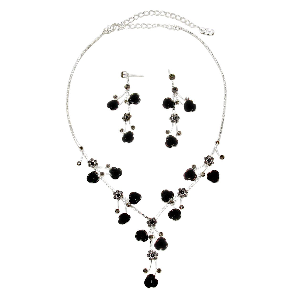 92.5 Sterling Silver Prite' Collection Black Onyx Marcasite Pendants With  Earrings ,rings - Silver Palace